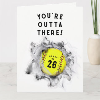 Softball-Abschluss-Karte Karte