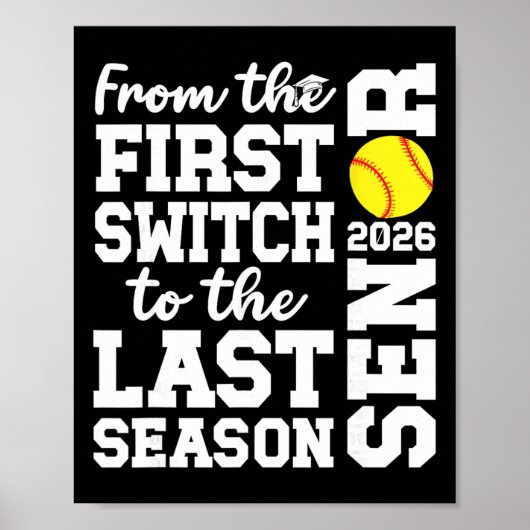 Softball-Abschlussklasse 2026 Abschluss Softball P Poster (Vorne)