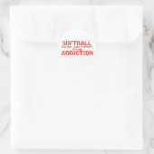 Softball-Adoption Runder Aufkleber (Tasche)