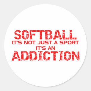 Softball-Adoption Runder Aufkleber