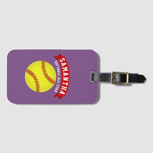 Softball All-Star Gepäckanhänger (Vorderseite (Horizontal))