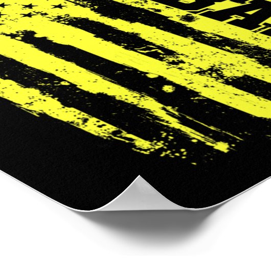 Softball American Flag Softball Player Poster (Ecke)