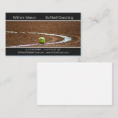 Softball auf einer Softball Field Foto Business Ca Visitenkarte (Vorne/Hinten)
