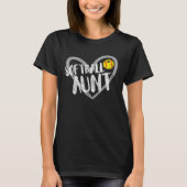 Softball Aunt Heart T-Shirt (Vorderseite)