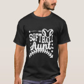 Softball Aunt Of A Softball Player Auntie T-Shirt (Vorderseite)