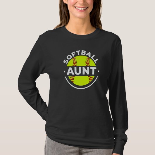 Softball Aunt Softball Player Pitcher Catcher Spor T-Shirt (Vorderseite)