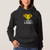 Softball Babci Softball Heart Grandma Babci Hoodie (Vorderseite)