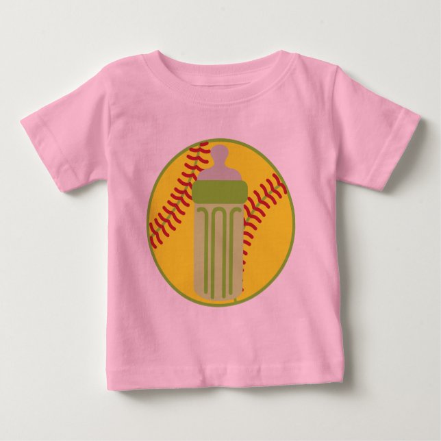 Softball-Baby-Flasche Baby T-shirt (Vorderseite)