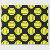 Softball Ball Player-Muster Geschenkpapier (Flach)