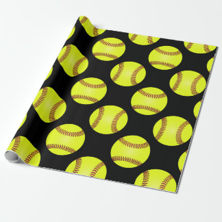 Softball Ball Player-Muster Geschenkpapier