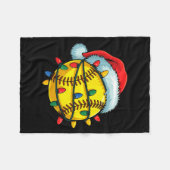 Softball Ball Santa Hat Christmas Softball Xmas Li Fleecedecke