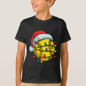 Softball Ball Santa Hat Christmas Softball Xmas Li T-Shirt (Vorderseite)