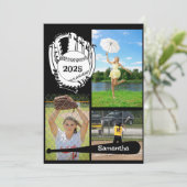 Softball/Baseball 3 Foto Collage Black Ankündigung (Stehend Vorderseite)