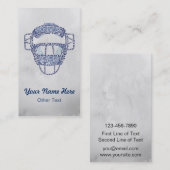 Softball Baseball Catcher's Mask Business Cards Visitenkarte (Vorne/Hinten)