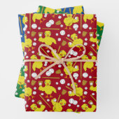 Softball Baseball Chick Muster Geschenkpapier Set (Beispiel)