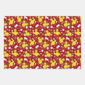 Softball Baseball Chick Muster Geschenkpapier Set (Vorderseite)