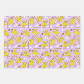 Softball Baseball Chick Pattern Wrapping Paper Sie Geschenkpapier Set (Vorderseite 2)