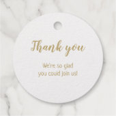 Softball Baseball Dankeschön Gold Geschenkanhänger (Rückseite)