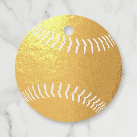 Softball Baseball Dankeschön Gold Geschenkanhänger (Vorderseite)