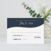 Softball Baseball Gold Response Card RSVP Karte (Stehend Vorderseite)