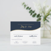 Softball Baseball Gold Response Card RSVP Karte (Stehend Vorderseite)