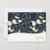 Softball Baseball Gold Response Card RSVP Karte (Rückseite)
