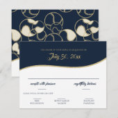 Softball Baseball Gold Response Card RSVP Karte (Vorne/Hinten)