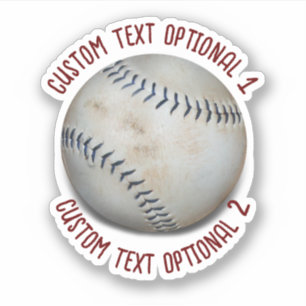 Softball Baseball Mit Text Aufkleber