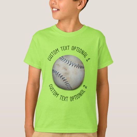 Softball-Baseball mit Text T-Shirt (Vorderseite)