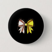 Softball Baseball Mom Bow Christian With Man This Button (Vorderseite)