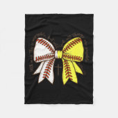 Softball Baseball Mom Bow Christian With Man This  Fleecedecke (Vorderseite)