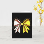 Softball Baseball Mom Bow Christian With Man This Karte (Gelbe Blume)