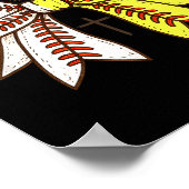 Softball Baseball Mom Bow Christian With Man This  Poster (Ecke)