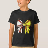Softball Baseball Mom Bow Christian With Man This  T-Shirt (Vorderseite)