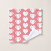 Softball Baseball Personalisiert Pink Girly Badhandtuch Set (Waschlappen)