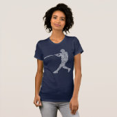 Softball Baseball Player Art T-Shirt (Vorne ganz)