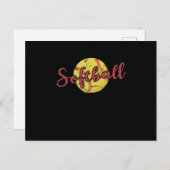 Softball Baseball Sport Mannschaft Zuhause Run Postkarte (Vorne/Hinten)