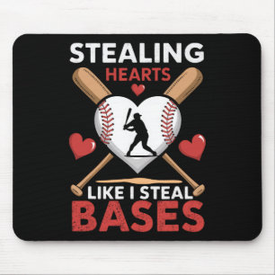 Softball Baseball stehlen Herzen, wie ich Bas steh Mousepad
