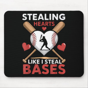 Softball Baseball stehlen Herzen, wie ich Bas steh Mousepad