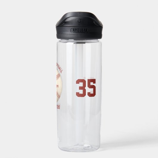 Softball-Baseball-Team und Athleten Name Trinkflasche (Rückseite)