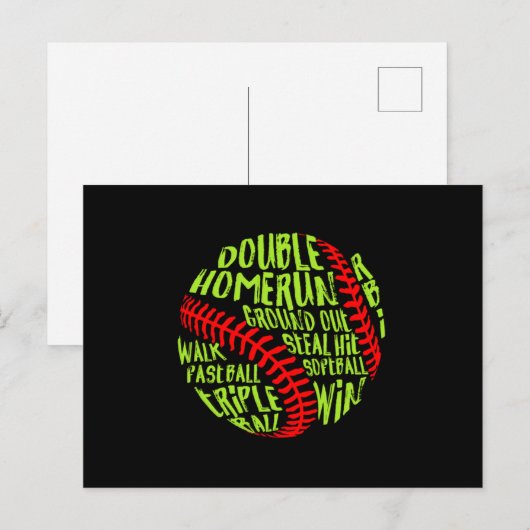 Softball Baseball Zuhause Pitcher Catcher Ball-Ges Postkarte (Vorne/Hinten)