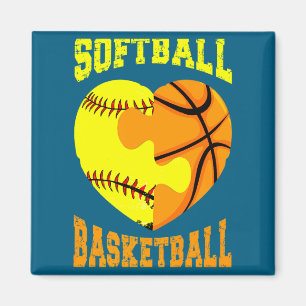 Softball-Basketball-Sport-Herz-Aktivität-Hobby f Magnet