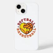Softball-Basketballherz Case-Mate iPhone Hülle (Rückseite)