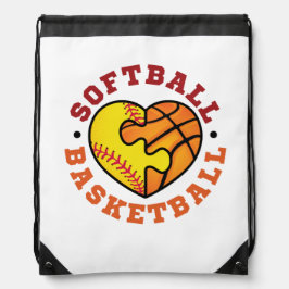 Softball-Basketballherz Sportbeutel