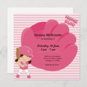 Softball Batter Einladung (Vorne/Hinten)