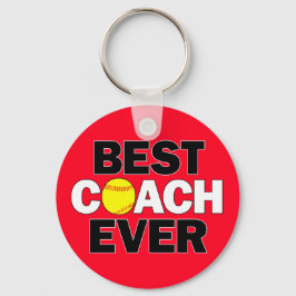 Softball BEST COACH EVER Custom Team Color Sports Schlüsselanhänger