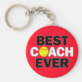 Softball BEST COACH EVER Custom Team Color Sports Schlüsselanhänger
