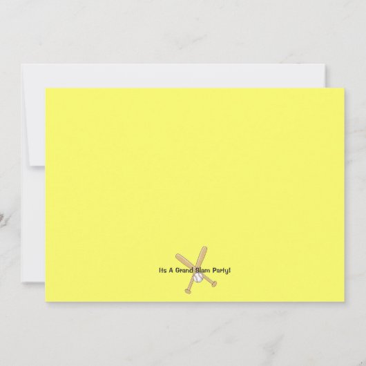 Softball Birthday Foto Einladung (Rückseite)