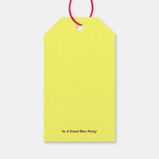 Softball Birthday Party Danke Geschenkanhänger (Rückseite)