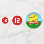 Softball Birthday Party Konfetti (Vorderseiten)